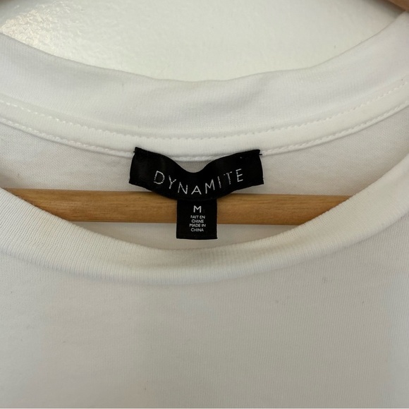 Dynamite Melrose Cotton Baby White Tee - Picture 4 of 6